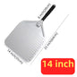 10 12 13 14 Inch Big Pizza Perforated Shovel Paddle Short/Long Handle for Oven Turning Peel Kitchen Utensils Pizza Baking Tools