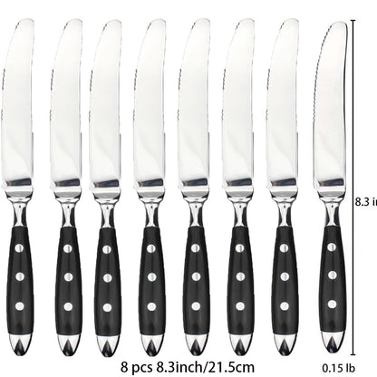 Classic Elegant Stainless Steel Cutlery Set Fork Spoon Knife Full  Dinning Fork Steak Knife Teaspoon Creative Dinnerware Set