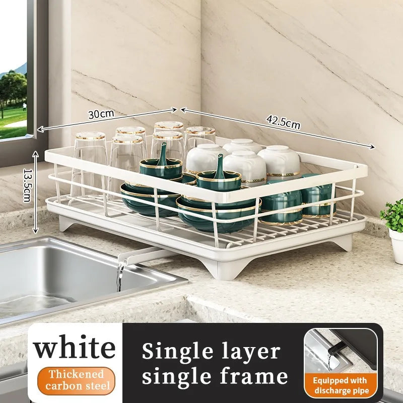 Dish Drying Rack Kitchen Adjustable Stainless Steel Cutting Board Organizer Dish Bowl Drainer Storage Rack Kitchen Utensils