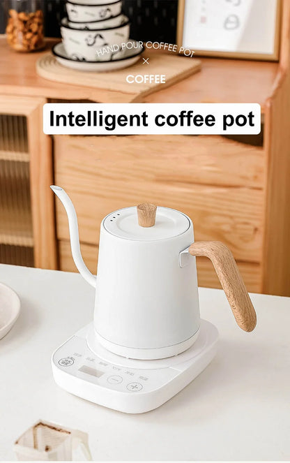 110V/220V Electric Kettle Temperature Control Teapot 304 Stainless Steel Long Mouth Gooseneck Coffee Auto Keep Warm 800ml