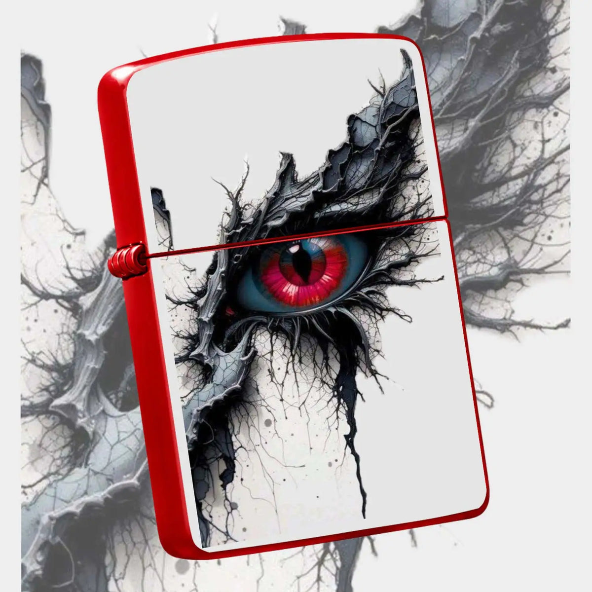 Dark Fantasy Dragon Eye Lighter, Striking Red Pupil Art Pattern Portable Igniter, Unique Stylish Accessory For Daily Use, Outdoor Camping, Candle Lighting, Birthday Party Decor, Exquisite Distinctive Gift For Fantasy Art Love