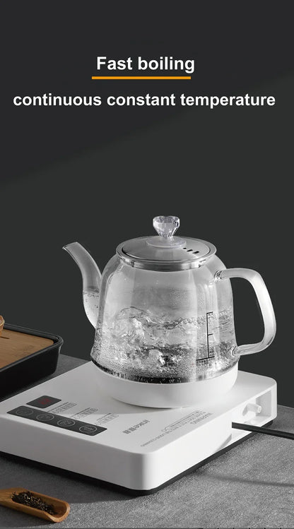 1350W Smart Bottom Out Water Electric Kettle 1000ml Home Temperature Control Glass Tea Brewing Machine Automatic Keep Warm 220V
