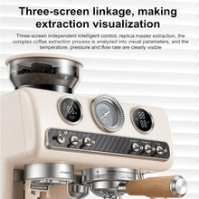 Semi-Automatic Espresso Coffee Machine, Dual Pump Cold & Hot Brew, Built-in Grinder, High Pressure 20 Bar, Compact Home Espresso