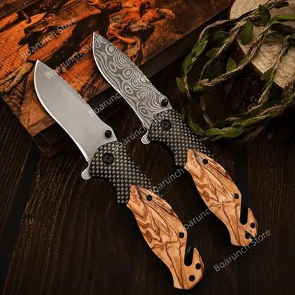 Household sharp multifunctional folding knife EDC pocket knife, suitable for outdoor camping and fishing emergency rescue knife