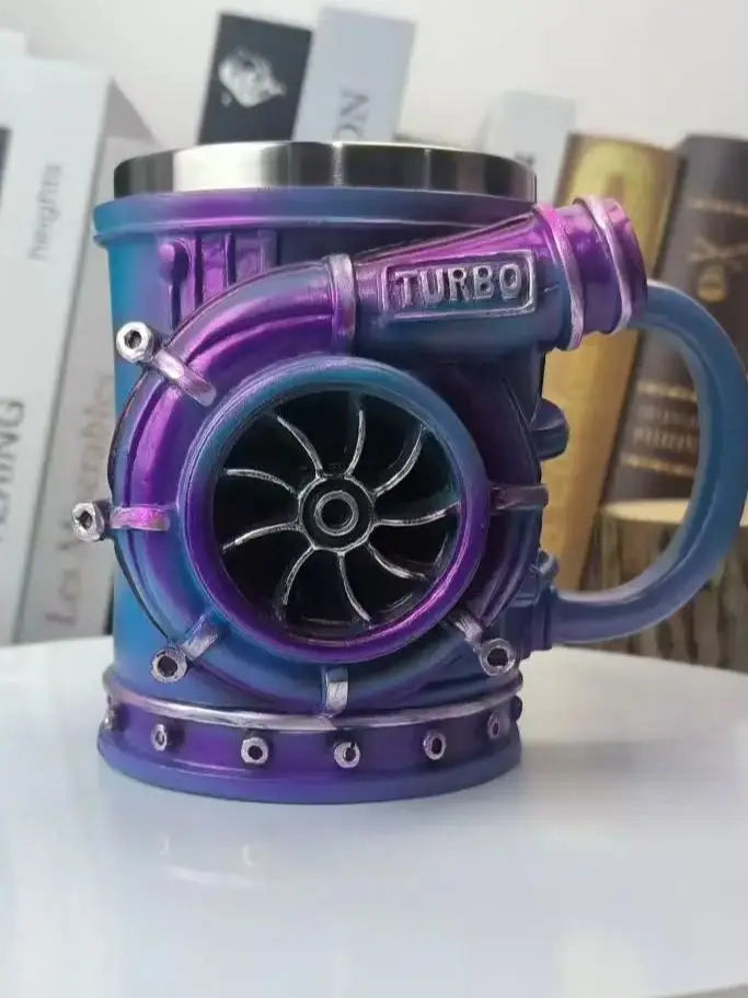 3D Turbocharger Coffee Mug | Stainless Steel Inner Car Enthusiast Cup