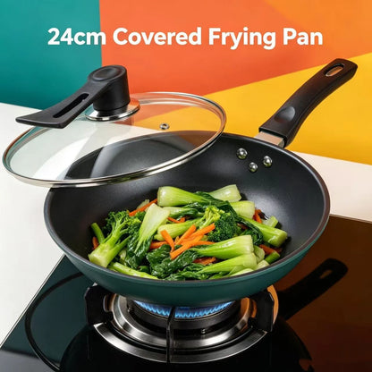 Cast Iron Skillet with Lid, Non-Stick, Non-Coated, Oil-Retaining, Suitable for Home Use, Steak Frying Pan, Pancake Pan, Small Pan, Special Pan for Hand-Grabbed Pancakes