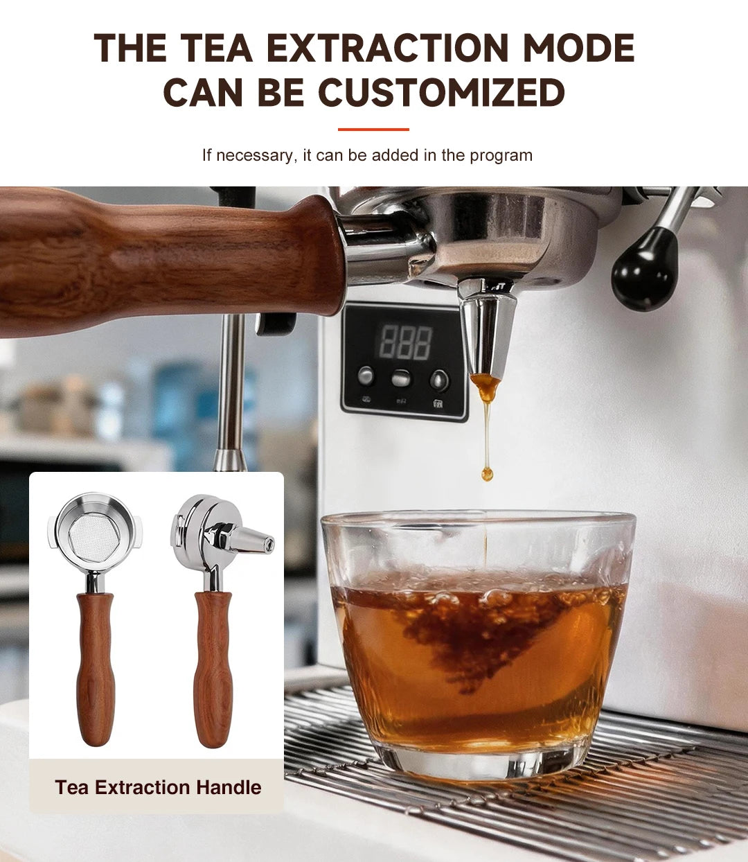 High power commercial hotel office double boiler adjustable coffee machine