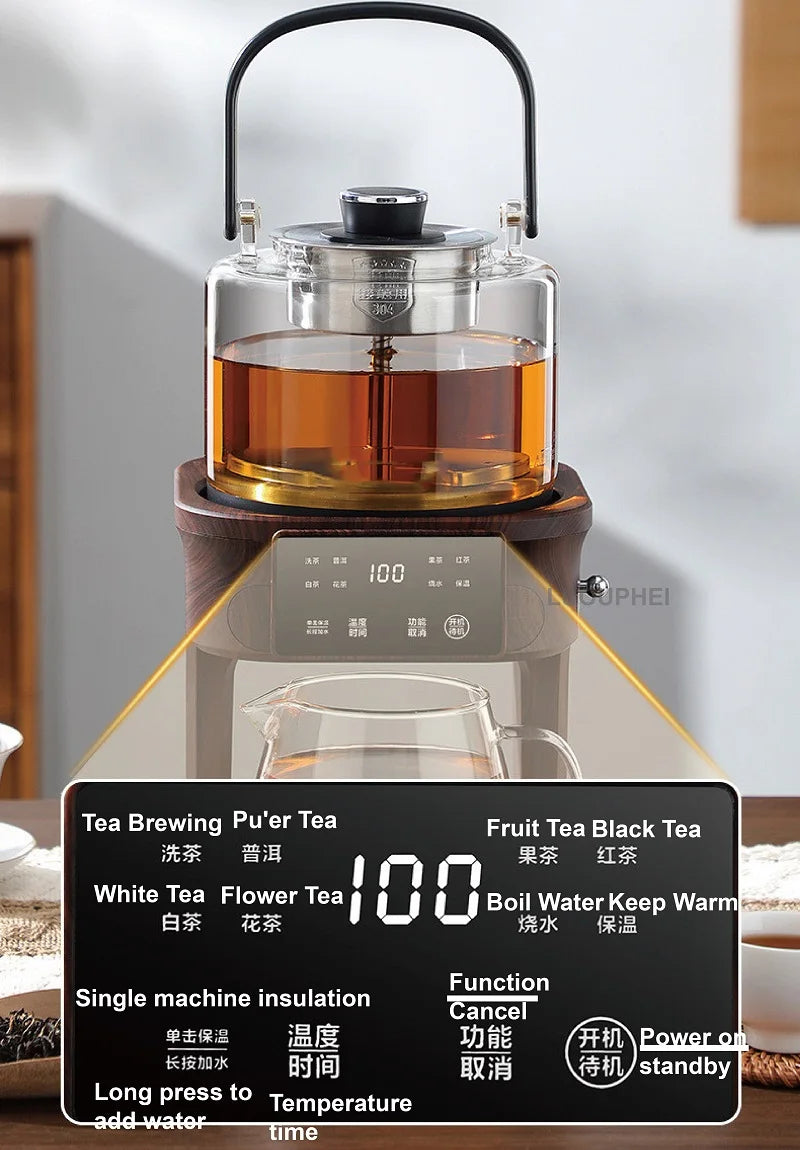 1L Electric Kettle Office Pure Titanium Steam Tea Kettle Home Keep Warm Floral Tea Kettle Auto Water Supply Electric Tea Kettle