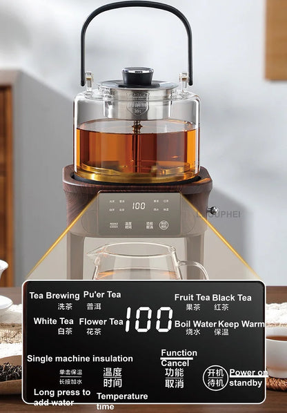 1L Electric Kettle Office Pure Titanium Steam Tea Kettle Home Keep Warm Floral Tea Kettle Auto Water Supply Electric Tea Kettle