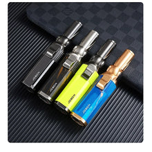 JOBON Folding High Power Spray Gun Windproof Jet Blue Flame Butane Gas Torch Lighter Safety Lock Switch Portable Cigar Lighters