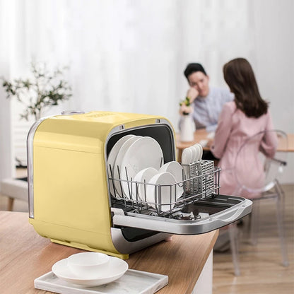 Stand-alone dishwasher automatic household desktop mini small intelligent dishwashing machine free installation