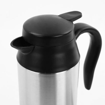 12/24V Car Coffee Mug 750ml Car Kettle Boiler Automatic Shut Off Stainless Steel Heating Travel Cup Kettle Boil Dry Protection