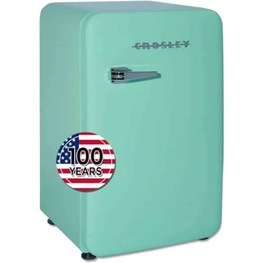 Retro Mini Fridge 3.2 Cu Ft Mint Green Compact Refrigerator for Bedroom Garage Office Under Desk Undercounter Apartment Dorm Ae