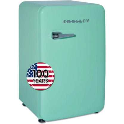 Retro Mini Fridge 3.2 Cu Ft Mint Green Compact Refrigerator for Bedroom Garage Office Under Desk Undercounter Apartment Dorm Ae