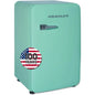 Retro Mini Fridge 3.2 Cu Ft Mint Green Compact Refrigerator for Bedroom Garage Office Under Desk Undercounter Apartment Dorm Ae