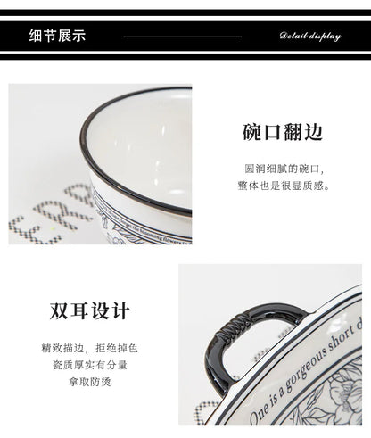 Underglaze Color, Ceramic Tableware, Gift Box Set, Dishes, Soup Bowls, Combination Package.