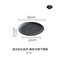 Black and white ceramic tableware, plates, plates, household eating bowls, soup bowls, high-end luxury Japanese tableware sets.