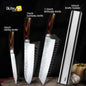 Kitchen Knives Japanese Chef Knife Set 7CR17 High Carbon Steel Full Tang Hammered Non-Stick Santoku Knifes Utility Meat Cleaver