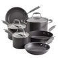 Advanced Home Hard Anodized Nonstick Cookware Pots and Pans Set, 9 Piece Moonstone