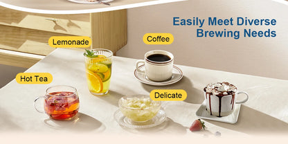 Electric Kettle with Water Dispenser - 1.7L Elegant Glass Tea Pot, 1200W Fast Boiling, LED Indicator, Auto-Shutoff