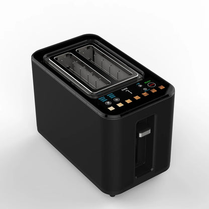 Smart Digital 2 Slice Toaster Electronic Appliances Home Bread Waffer Bun Modern Toaster Touch Color Screen