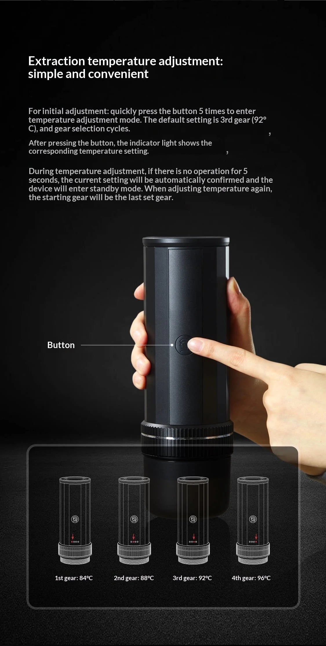 Hero Italian Professional Edition Portable 58mm Espresso Coffee Machine Manual Extraction Maker for Home Cafe Barista Brewing