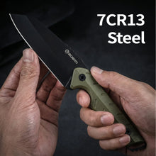 1 piece, 7RC13 high carbon stainless steel professional kitchen and outdoor dual-use knife, G10 handle K-type scabbard
