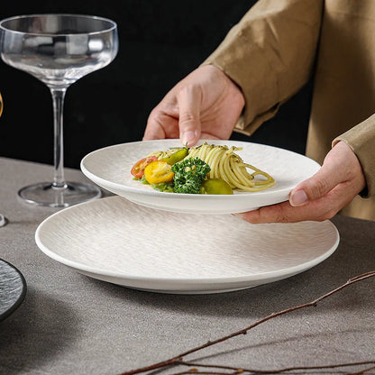 ceramic tableware, steak plates, stone pattern frosted salad plates, fruit plates, restaurant , western food