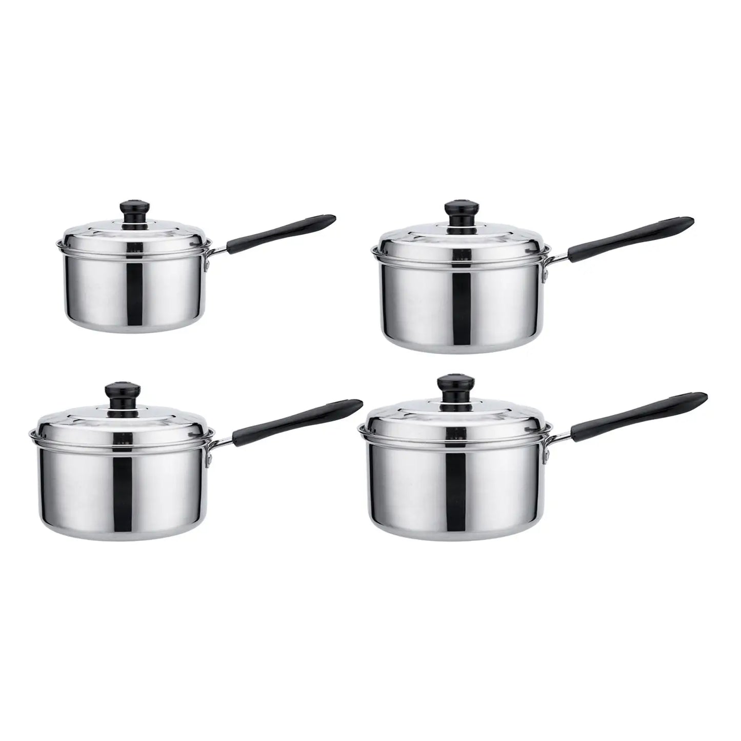 Nonstick Saucepan with Lid Stainless Steel Multipurpose Easy Clean Sauce Pan for Hotel Indoor Outdoor Hiking Teahouse Restaurant