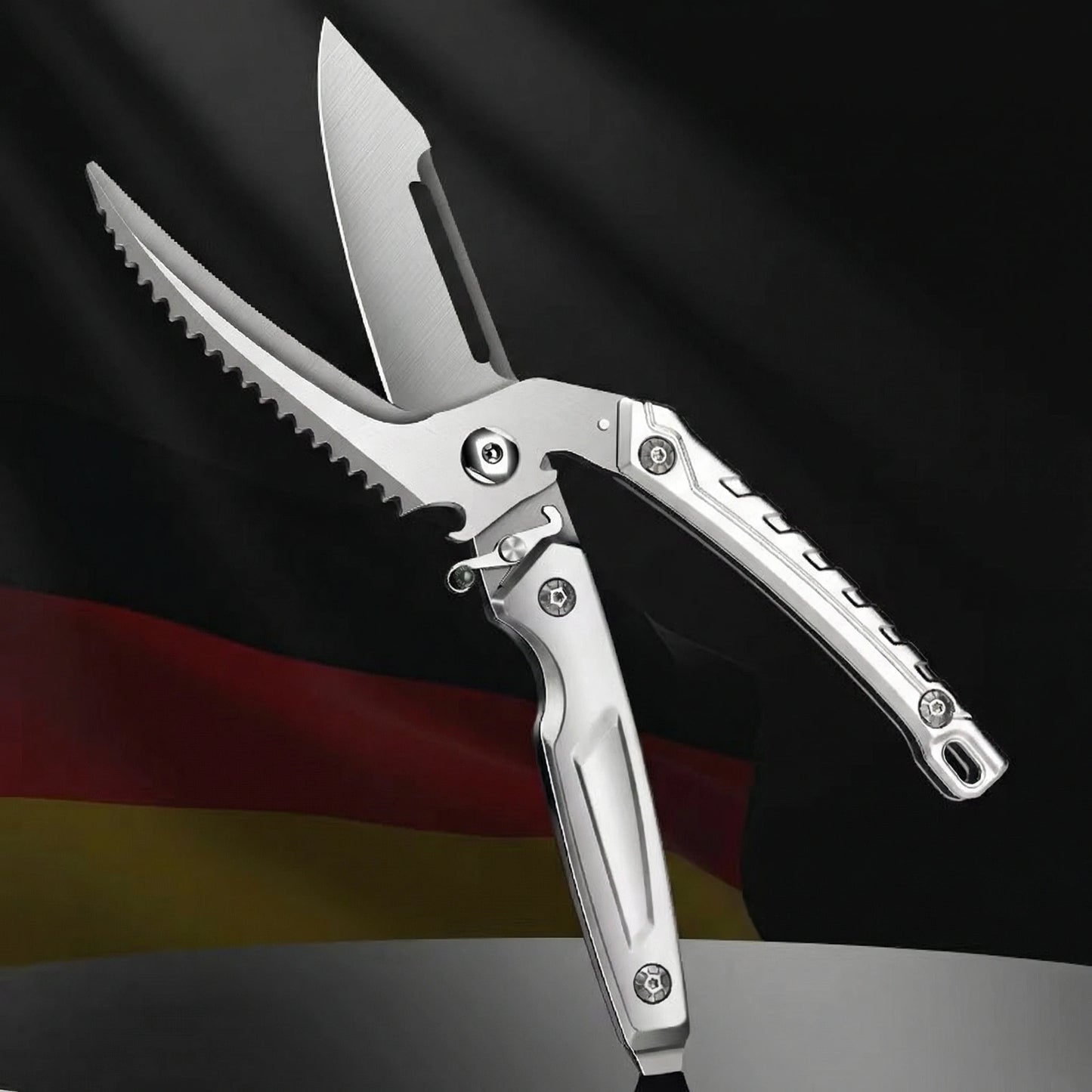 Heavy-duty Stainless Steel Kitchen Scissors, Sharp Multifunctional Food Shears for Cutting Poultry Bones C2612