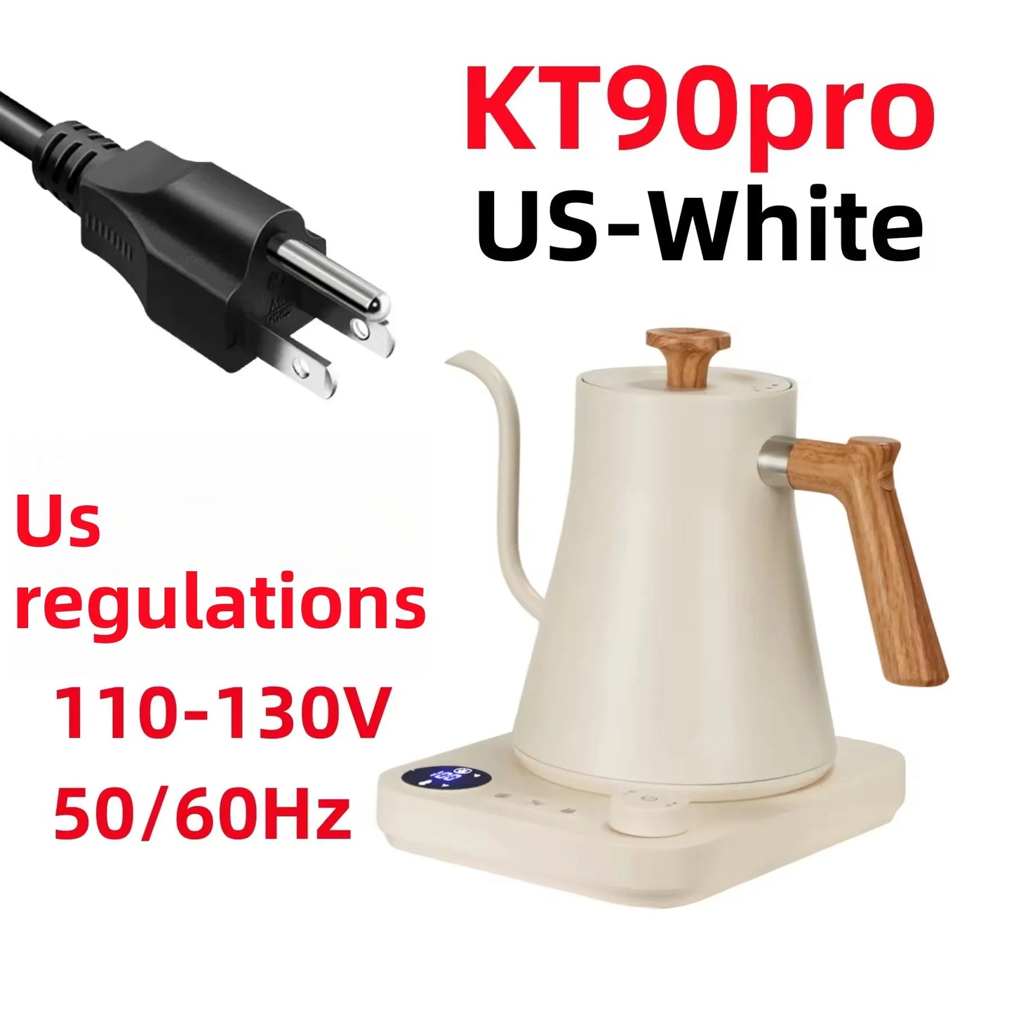 1200W/0.9L Gooseneck Electric Kettle LCD Display Pour Over Kettle for Coffee Tea,Intelligent Temperature Control,Quick Heating
