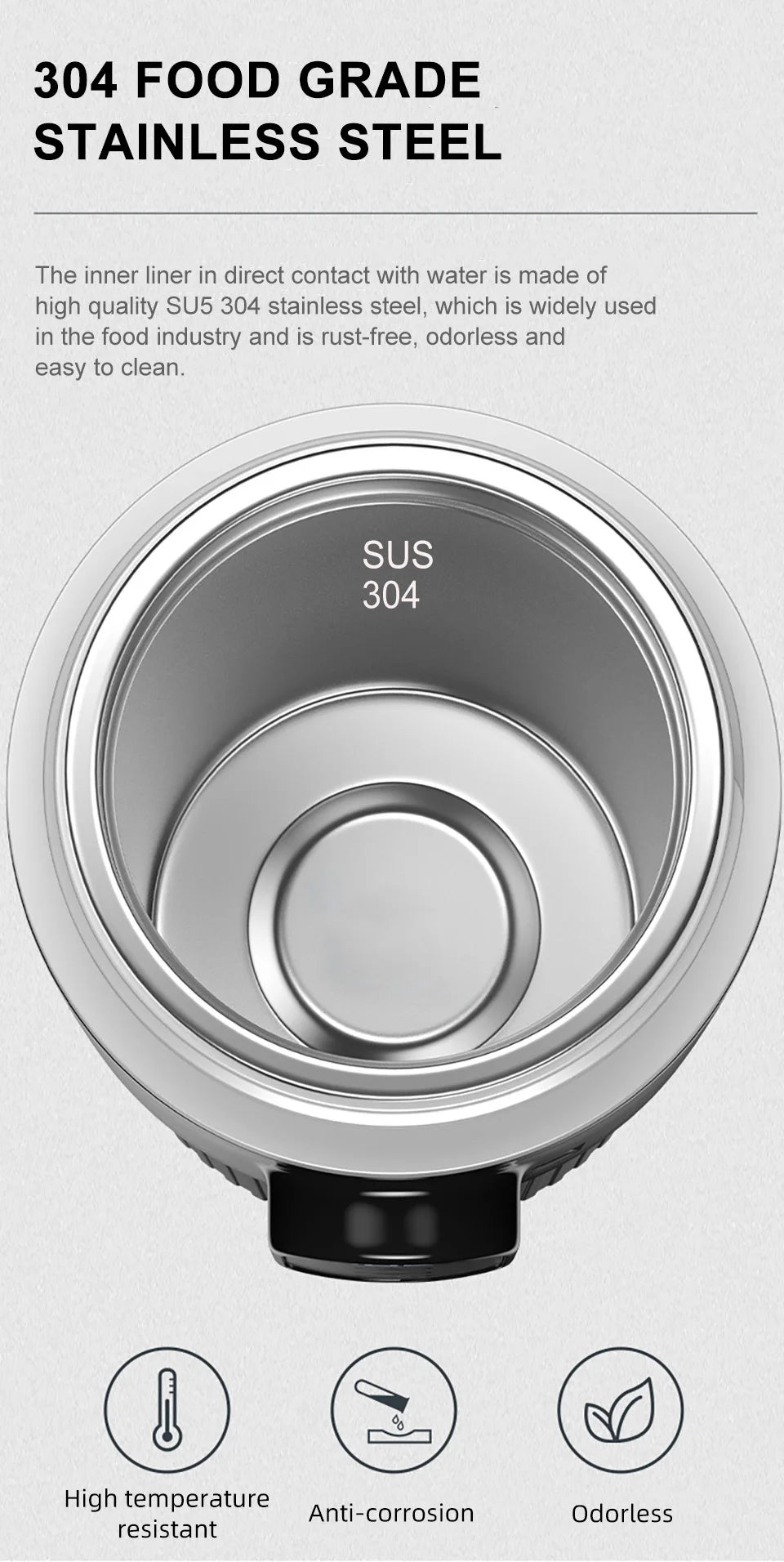 12V/24V Car Kettle Portable Electric Travel Kettle Car Heater 500ML Hot Water Boiler Small Hot Water Heater For Tea Coffee Milk