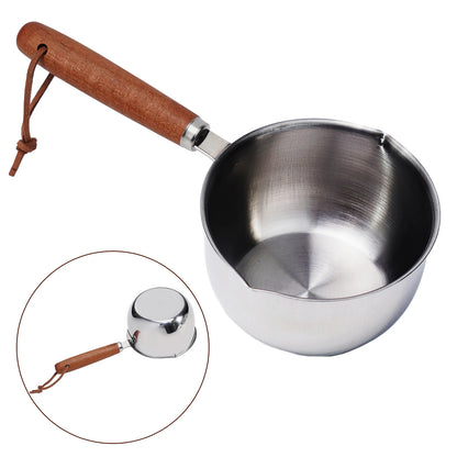 1x Stainless Steel Oil Pot Milk Pan Stainless Steel Sauce Small Saucepan Cooking Boiling Butter Warmer Melting Pan