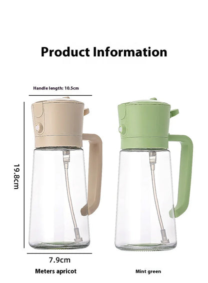 2 in 1 Oil Dispenser and Oil Sprayer Bottle Spray and Pour Olive Oils Sprayer Mister Cooking Olive Dispensers Bottle for Kitchen