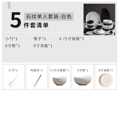 CiHui LIFE Premium Dishes New Tableware Set Household Ceramic Bowl Set Light Luxury 2023