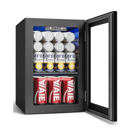 24 Cans Beverage Refrigerator Cooler - Mini Fridge with Digital Temperature Control, Soda Wine Beer Drink Fridge for Office Hom