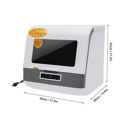 Countertop Dishwasher+800W Rated Power, Portable Countertop Dishwasher+110V Voltage, Mini Dishwasher+8L Water Consumption, For Small Households Apartments Boats Campers RVs Commercial Kitchens Tableware Cleaning