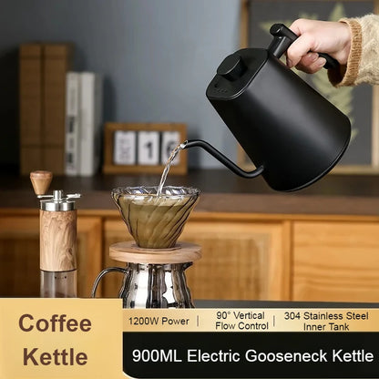 900ML Electric Gooseneck Kettle Constant Temperature Rapid Heating Hand Brew Coffee Pot Gooseneck Kettle Tea Kettle 110V/220V
