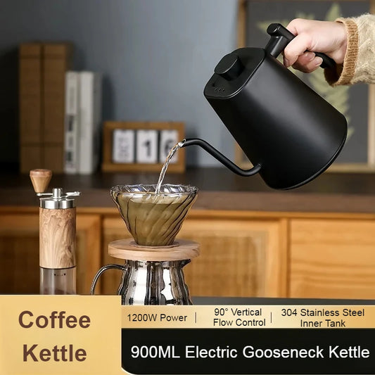 900ML Electric Gooseneck Kettle Constant Temperature Rapid Heating Hand Brew Coffee Pot Gooseneck Kettle Tea Kettle 110V/220V