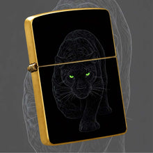 Stylish Stealth Panther Themed Portable Igniter, Fits Daily Outings, Outdoor Camping, Business Gifting Scenarios, Striking Bright Green Eyes With Dim Line Art Builds Strong Night Vibe, Blends Practicality And Unique Taste, Pe