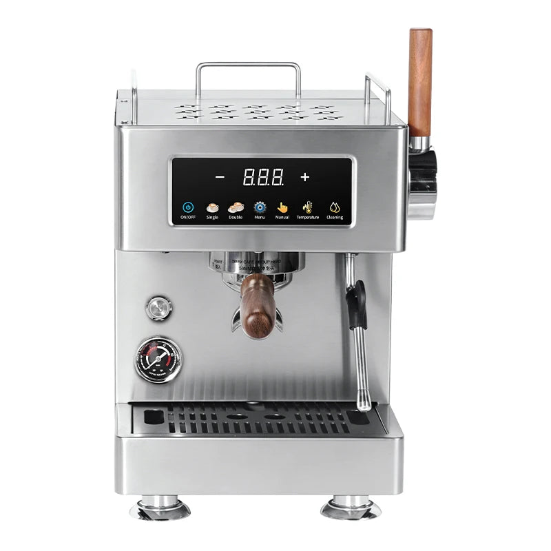 -For MC-20   RV Hotel Use Espresso Coffee Machine 12 Bars Stainless Steel Housing Semi-Automatic Programmable 20 Cups*