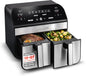 10 Qt Dual Basket Air Fryer, 7 Presets, Sync Finish, Dishwasher Safe