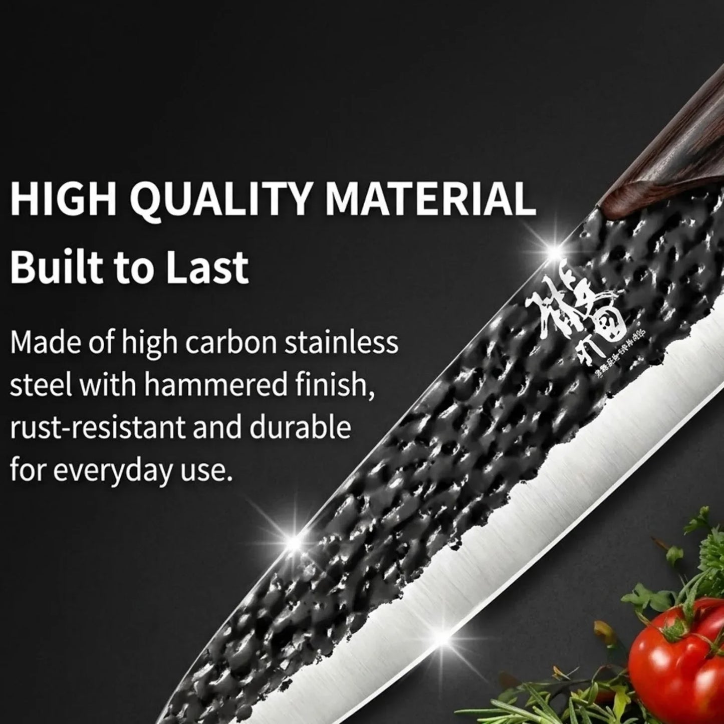 Premium 7Pcs Chef Knife Set Forged Kitchen Knives Wenge Wood Handle High Carbon Stainless Steel Full Tang ForHome Cooking&BBQ