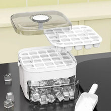 50 Grids Press Type Ice Cube Mold Double-layer Ice Cube Tray with Lid Reusable Ice Box Ice Making Tools Ice Storage Ice Machine
