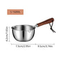 Milk Pot Stainless Steel Hot Oil Pan 150/300ML Hot Sauce Small Pot Cooking Butter Melting Pot Versatile Flat Bottomed Oil Pan