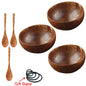 12-15cm  Natural Coconut Bowl set wooden Salad Ramen bowl Coconut Wood Spoon Set coco smoothie Kitchen tableware Coconut bowl