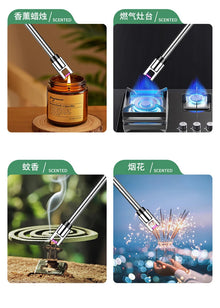 Creative Electric Solitary Electronic Pulse Ignition Household Kitchen Artifact Outdoor Windproof Long Range Charging Lighter Wh