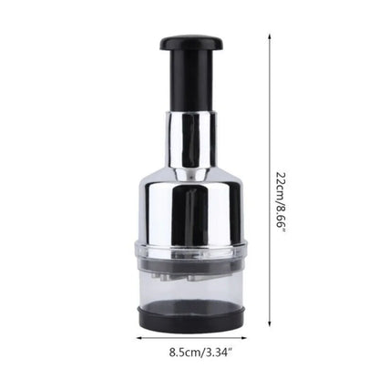 Hot Kitchen Magic Onion Chopper Vegetable and Fruit Salad Onion and Garlic Food Stainless Steel Handheld Chopper Slicer Peeler Vegetable Cutter Vertical Manual Chopper