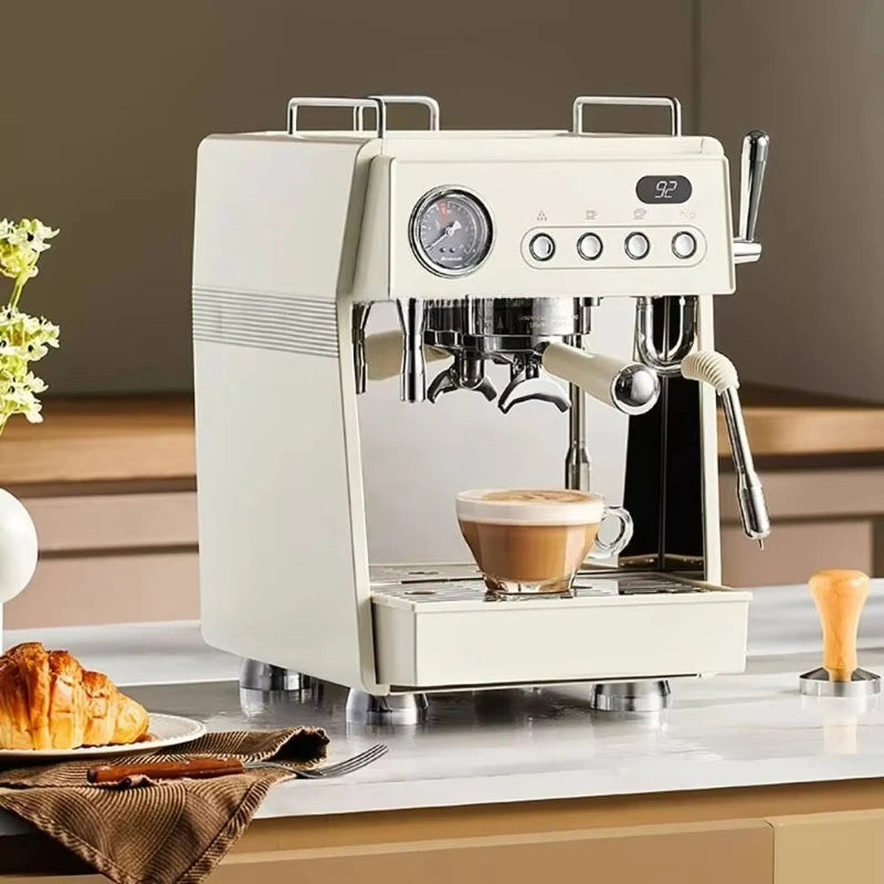 oo-Household Coffee Machine with Grinding Function Semi-automatic Electric Espresso Machine for Latte & Cappuccino