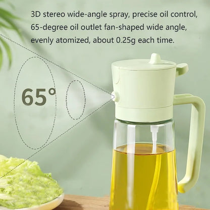 2 in 1 Oil Dispenser and Oil Sprayer Bottle Spray and Pour Olive Oils Sprayer Mister Cooking Olive Dispensers Bottle for Kitchen